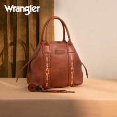WG199-1824 Wrangler Carry-All Aztec Expandable Tote/Crossbody -Brown