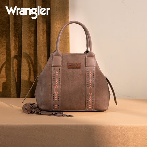 WG199-1824 Wrangler Carry-All Aztec Expandable Tote/Crossbody -Dark Khaki
