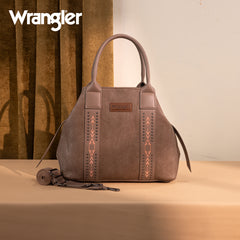 WG199-1824 Wrangler Carry-All Aztec Expandable Tote/Crossbody -Dark Khaki