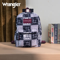 WG2000-008BK    Wrangler Paisley Print Backpack -Black