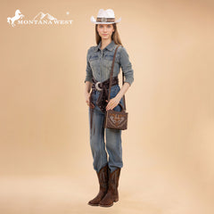 MW1352-8121  Montana West Western Embroidered Mini Tote Crossbody