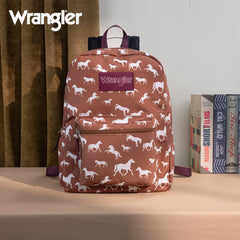 WG2000-006BR    Wrangler Horse Print Backpack - Brown