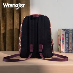 WG2000-006BR    Wrangler Horse Print Backpack - Brown