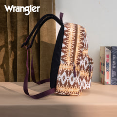 WG2000-013BR   Wrangler Aztec Print Backpack -Brown
