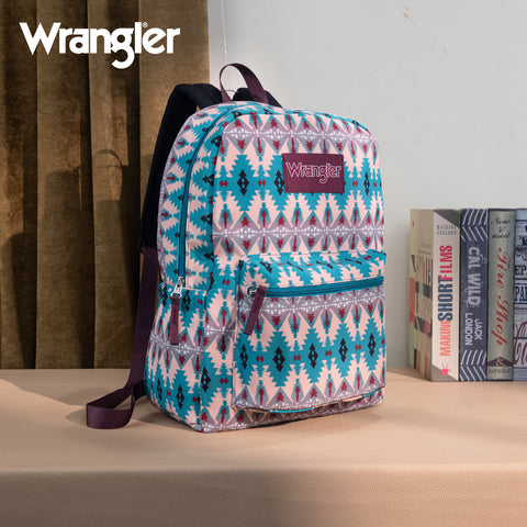 WG2000-012TQ    Wrangler Aztec Print Backpack -Turquoise