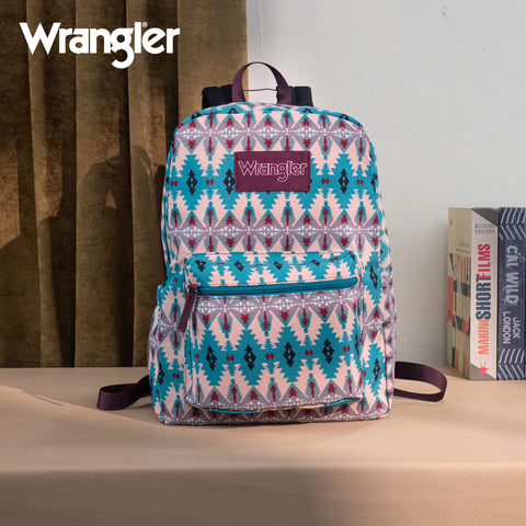 WG2000-012TQ    Wrangler Aztec Print Backpack -Turquoise