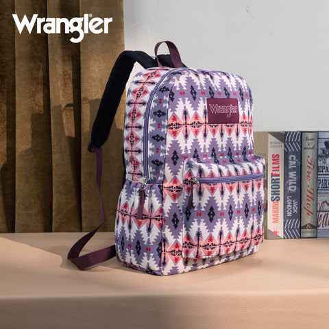 WG2000-015LV  Wrangler Aztec Print Backpack -Lavender
