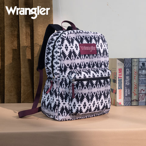WG2000-011BK   Wrangler Aztec Print Backpack -Black