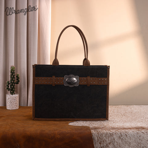 WG250G-8119BK   Wrangler Buckle Concealed Carry Large Tote-Black