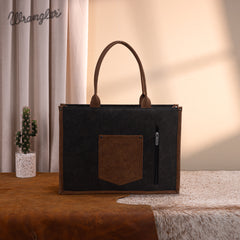 WG250G-8119BK   Wrangler Buckle Concealed Carry Large Tote-Black