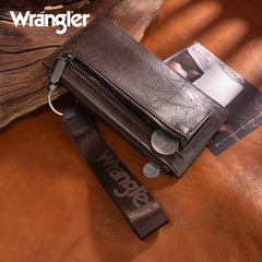 WG316-W013CF   Wrangler Sunflower Print Card Wallet/Wristlet - Coffee