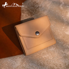 MWS-1010 Montana West Genuine Leather Tri-Fold  RFID Wallet