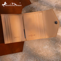 MWS-1010 Montana West Genuine Leather Tri-Fold  RFID Wallet