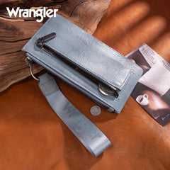 WG316-W013JN Wrangler Sunflower Print Card Wallet/Wristlet - Jean
