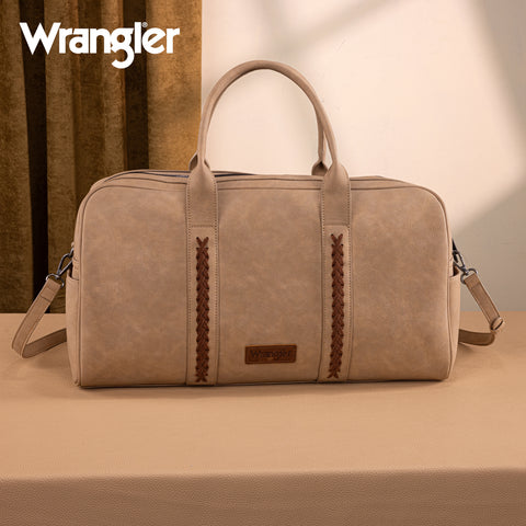 WG262-5110 Wrangler Whipstitch  Collection Duffle Bag -Tan (ONLINE-EXCLUSIVE )