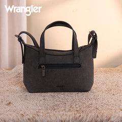 WG226-8605  Wrangler Tooled Aztec Pattern Print Tote/Crossbody -Black
