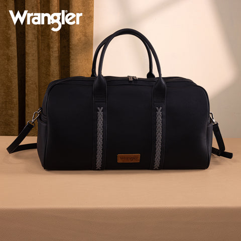 WG262-5110 Wrangler Whipstitch  Collection Duffle Bag -Black (ONLINE-EXCLUSIVE)
