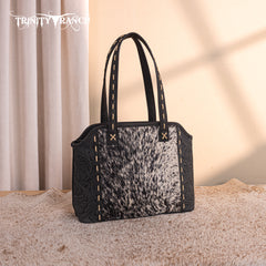 TR199G-8260  Trinity Ranch Genuine Hair-On Cowhide Tooled Concealed Carry Tote