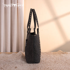 TR199G-8250  Trinity Ranch Genuine Hair-On Cowhide Tooled Concealed Carry Tote