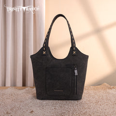 TR199G-8250  Trinity Ranch Genuine Hair-On Cowhide Tooled Concealed Carry Tote