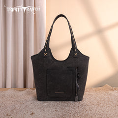 TR199G-8250  Trinity Ranch Genuine Hair-On Cowhide Tooled Concealed Carry Tote