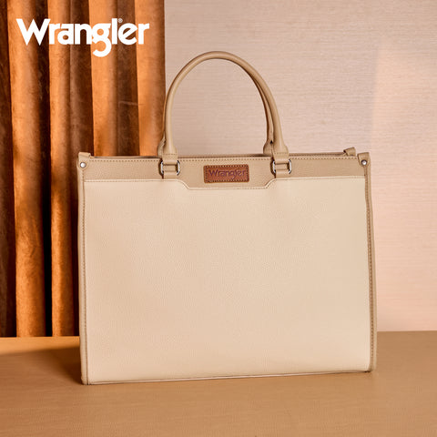 WG389-8119  Wrangler Carry-All Large Tote Work Tote /Crossbody - Tan