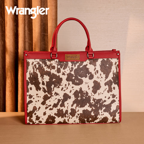 WG389-8119  Wrangler Carry-All Large Tote Work Tote /Crossbody - Cow-Red