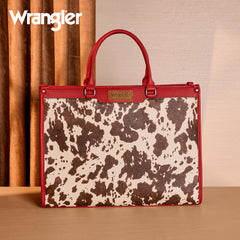 WG389-8119  Wrangler Carry-All Large Tote Work Tote /Crossbody - Cow-Red