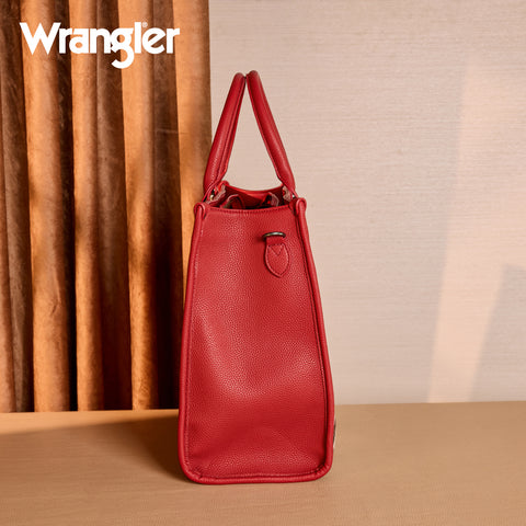 WG389-8119  Wrangler Carry-All Large Tote Work Tote /Crossbody - Cow-Red