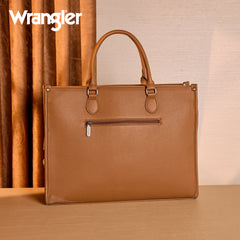 WG389-8119  Wrangler Carry-All Large Tote Work Tote /Crossbody - Cow-Brown