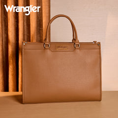 WG389-8119  Wrangler Carry-All Large Tote Work Tote /Crossbody - Brown