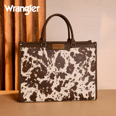 WG389-8119  Wrangler Carry-All Large Tote Work Tote /Crossbody - Cow-Coffee