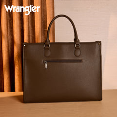 WG389-8119  Wrangler Carry-All Large Tote Work Tote /Crossbody - Coffee