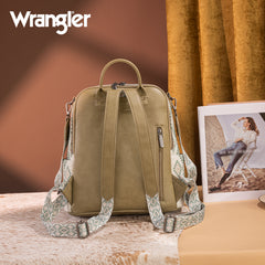 WG213-9110   Wrangler Aztec Print Backpack/Crossbody -Green