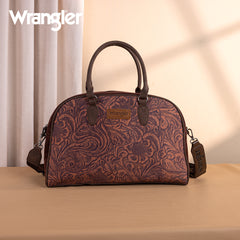 WG277-5110CF   Wrangler Vintage Floral Printed Duffle Bag - Coffee