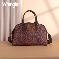 WG277-5110CF   Wrangler Vintage Floral Printed Duffle Bag - Coffee