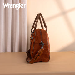 WG277-5110BR   Wrangler Vintage Floral Printed Duffle Bag - Brown