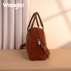 WG277-5110BR   Wrangler Vintage Floral Printed Duffle Bag - Brown
