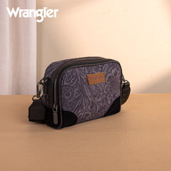 WG277-1833BK   Wrangler Vintage Floral Printed Small Crossbody Bag - Black