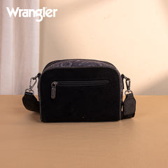 WG277-1833BK   Wrangler Vintage Floral Printed Small Crossbody Bag - Black