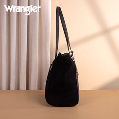 WG277-2002BK  Wrangler Vintage Floral Printed Large Tote Bag - Black