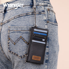 WGW-W1004  Wrangler Genuine Leather RFID Card Case Wallet