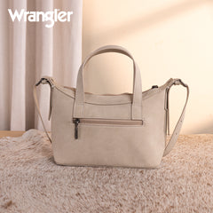 WG226-8605  Wrangler Tooled Aztec Pattern Print Tote/Crossbody -Beige