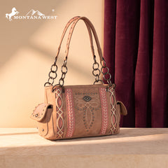 MW1325G-8085  Montana West Cut-Out Embroidered Concealed Carry Satchel