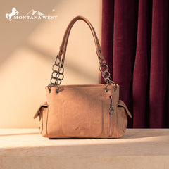 MW1325G-8085  Montana West Cut-Out Embroidered Concealed Carry Satchel