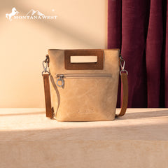 MW1325-8360  Montana West Cut-Out Embroidered Top Handle Crossbody