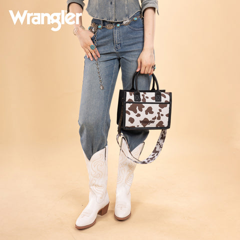 WG301-8120S   Wrangler Cow Print Tote/ Crossbody