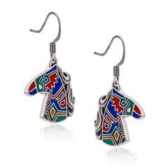 WGE-2001S  Wrangler Horse Head Drop Earrings - SR