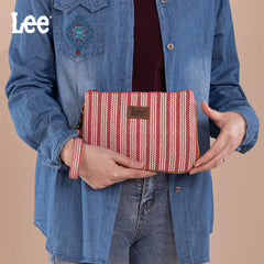 LEE55-004   Lee Striped Collection Small Wristlet