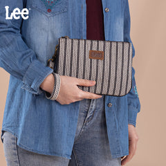 LEE55-004   Lee Striped Collection Small Wristlet